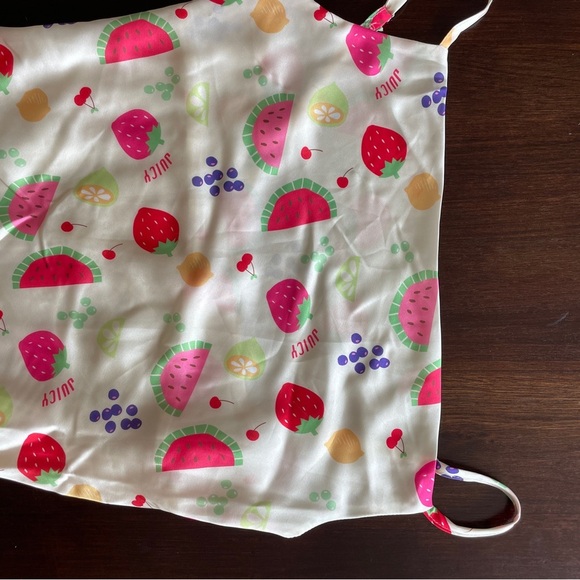 Peppermayo Cream Slip Satin Fruit Dress - Picture 9 of 12